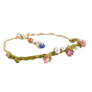 925 sterling silver flower & bird bracelets with color enamel China jewelry manufacturer 925 sterling silver flower & bird bracelets with color enamel China jewelry manufacturer